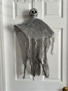Source Unknown Gray Hanging Grim Reaper Door Accent